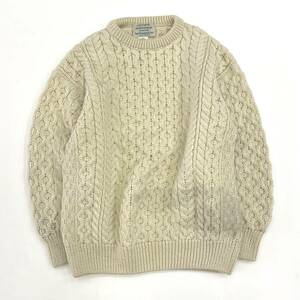 ビンテージ 80s 90s ウール アラン フィッシャーマン セーター ニット アイルランド ireland birds eye wool sweater knit aran fisherman