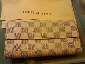 ★送料無料即決★ルイヴィトン(LOUISVUITTON) ★ダミエ アズール ポルトフォイユ・サラ長財布 N61735