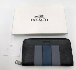 美品　COACH コーチ　ラウンドファスナー　長財布