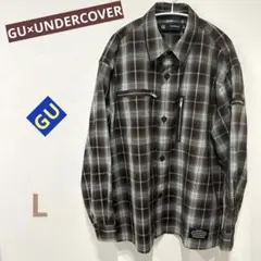 GU UNDERCOVER ジップ　ポケットシャツ　長袖シャツ L