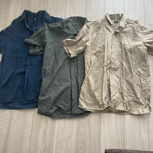 中古　ユニクロ　開襟　シャツ　半袖　3点セット　UNIQLO