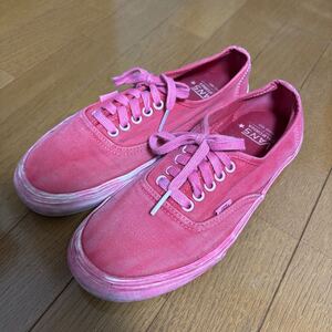 VANS バンズ スニーカー AUTHENTIC REISSUE DIP DYE TOMATO PUREE オーセンティック US9 27㎝ USED スケーター ストリート US企画