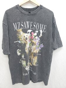 ◇ LIANGXILIN 半袖 Tシャツ カットソー サイズM ダークグレー マルチ メンズ P