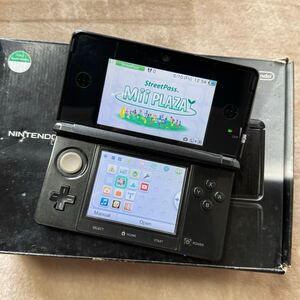 ニンテンドー3DS コスモブラック 中東(Region:USA/北米)版 マリオ３Ｄランド ソフト付き 輸入品 海外版(欧州,韓国,香港/台湾) レア 任天堂