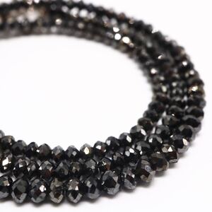 1円〜!!30.5ct!!良品!!▲K18WG 天然ブラックダイヤモンドネックレス▲ J 約7.3g 約44.5cm black diamond necklace カジュアル EA7/EB1 C274