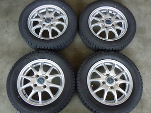 2310-443　A-TECH　アルミホイール＆スタッドレスタイヤ　155/65R13　2020-22年　4本セット　個人宅発送不可商品