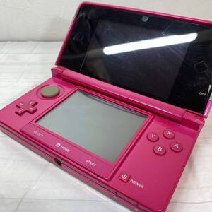 ●【MH-9240】中古品 Nintendo 任天堂 ニンテンドー3DS CTR-001 ピンク ゲーム機 タッチペン付属 初期化済【レタパプラス可能】