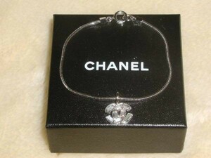 ☆送料無料☆CHANEL　シャネル　スクエアラインストーンCOCOチャーム　シルバーチャーム・ブレスレット