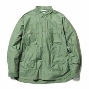 NANGA　C/N RIPSTOP CAMP SHIRT ナンガ　シャツ アウトドア 長袖シャツ グリーン SIZE XL