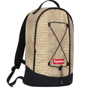 新品 13SS Supreme Croc Backpack クロック バックパック クロコダイル柄 Tan タン