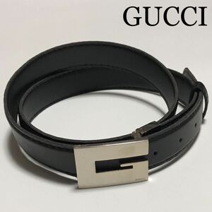 ◇◆1円◆◇ 本物 GUCCI グッチ ベルト Ｇバックル 送料無料 良品 ホワイトゴールド