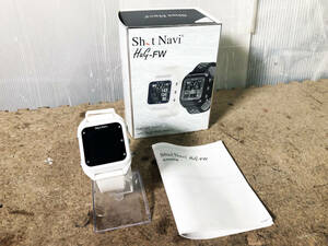 ◎★ 中古★Shot Navi　GOLF GPS Watch　ゴルフナビ　GPSナビ　ショットナビ　ホワイト　元箱付き【Huq-FW 】DJL6