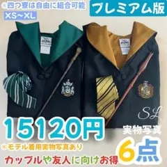 スタジオツアー ハリーポッター ローブ 杖 ネクタイ 6点セット!二人分揃☀