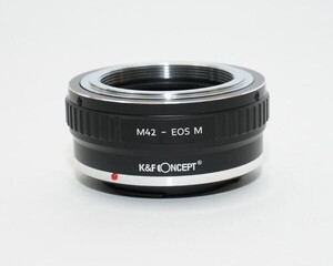 K&F M42マウント- キャノン CANON EOS M マウントアダプター m42-eosm (KFEOSM) おまけレンズクロス付　