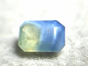 ★100円スタート★ 非加熱サファイア 0.68ct 5.8x4mm オクタゴン　バイカラー　 宝石　タンザニア