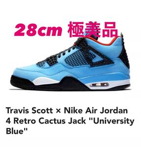 28cm Travis Scott × Nike Air Jordan 4 Retro Cactus Jack トラヴィス・スコット × ナイキ エアジョーダン4 レトロ カクタスジャック