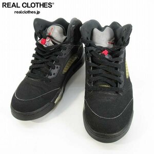 NIKE/ナイキ AIR JORDAN 5 RETRO BLACK METALLIC/エアジョーダン5 レトロ 845035-003/26.5 /080