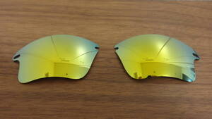 処分価格！！★オークリー ファストジャケットXL用 カスタム偏光レンズ 24K GOLD Color Polarized 新品 Oakley Fast Jacket XL