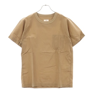 ts(s) ティーエスエス Cotton Slik S/S コットンシルク 胸ポケットTシャツ モカ