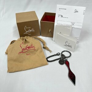 ▽▼【極美品/フィルム付き】クリスチャンルブタン ChristianLouboutin レッド ソール キーリング キーホルダー キーチャーム レディース▼