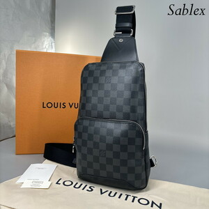 1円【新品未使用】RFID LOUIS VUITTON ルイヴィトン ダミエグラフィット アヴェニュー スリングバッグ ボディバッグ ショルダー N41719 