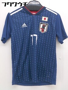 ◇ ◎ adidas jfa １７ HASEBE キッズ 子供服 半袖 Tシャツ カットソー サイズ150 ブルー ホワイト メンズ レディース