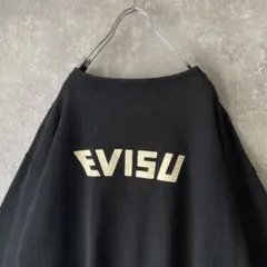 EVISU エヴィス スウェット トレーナー デカロゴ 黒