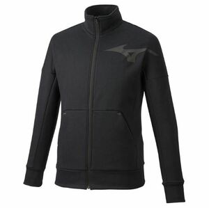 【MIZUNO】ミズノ スウェット ZIP ジャケット 裏起毛フリース Mサイズ Black