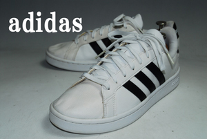 ATX515/他でも出品中！早い者勝ち！アディダス/adidas/グランドコート/白/27㎝/US10/ロー/良品/存在感抜群！注目の１足！