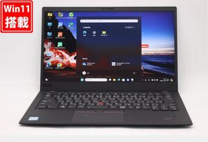 中古 フルHD タッチ 14型 Lenovo ThinkPad 6th X1 Carbon Windows11 八世代 i5-8250U 8GB NVMe 256GB-SSD カメラ 無線 Office付 管:1354v