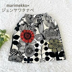 美品☆marimekko×ジュンヤワタナベ☆マリメッコ×JUNYA WATANABE コットン変形スカート 花柄 フラワー 大きめXS