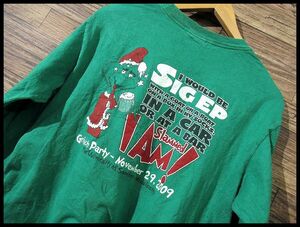 送無 G② 古着 サザン・ミシシッピ大学 2009 Grinch Party グリンチ パーティー クリスマス 誕生日会 プリント 長袖 Tシャツ カットソー M