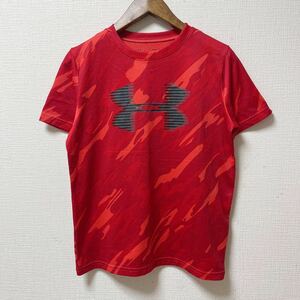 UNDER ARMOUR アンダーアーマー 半袖Tシャツ プラクティスシャツ YLGサイズ レッド系 ポリエステル