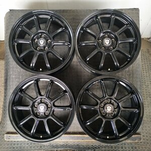 管理番号：A3-88【4本価格】【17x7J 5x100 ET+48 ハブ67】ESTROSA・レガシィ インプレッサ等・店頭引取可能・適格請求書発行可能