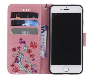 iPhoneSE2/3 スマホケース 手帳型ケース かわいい押し花柄