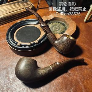 MUXIANG新品未使用 喫煙具 パイプ おまとめ 2点セット パイプ キセル まとめ 煙管 喫煙具 煙草 タバコ レトロ ビンテージ 収納付き