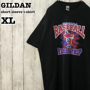 ギルダン US アメリカ古着 ベースボールチーム プリント 半袖Tシャツ XL