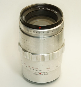 ドイツ製 Carl Zeiss Jena Sonnar 4/135 M42 80N-445 Q1 シルバー 輸出仕様 60年代 S 1:4 f=135