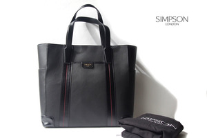 送料無料★新品｜未使用｜シンプソンロンドン｜SIMPSON LONDON｜グレインレザートートバッグ｜SLライン