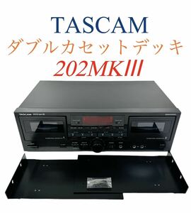【整備品】 TASCAM タスカム (TEAC/ティアック) オートリバース ダブルカセットデッキ 202MKⅢ (202mk3)