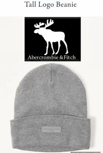 【送料無料】新品★Abercombie＆Fitch アバクロ ニット帽 帽子 アバクロンビー＆フィッチ グレー 男女兼用1