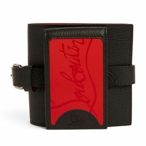 新品Christian Louboutinイタリア製スニーカーソール黒レザーCompact Wallet財布メンズ レディース