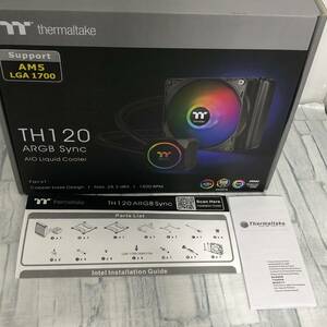 【ほぼ未使用品】PCパーツ 水冷式ファン TH120 Thermaltake ARGB sync CL-W285-PL12SW-A FN1422 120mm 水冷型CPUファンクーラー