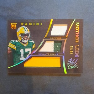 DAVANTE ADAMS 2014 PANINI BLACK GOLD FOOTBALL RC パッチカード 75/99 PACKERS 