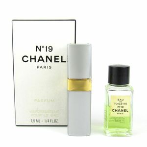 シャネル ミニ香水 No19 オードトワレ他 残半量以上 2点セット まとめて フレグランス CO レディース CHANEL