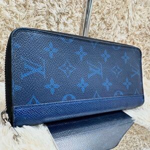 極美品/近年モデル■ルイヴィトン LOUIS VUITTON メンズ ジッピーウォレット ヴェルティカル モノグラム タイガラマ 長財布 現行 M30447