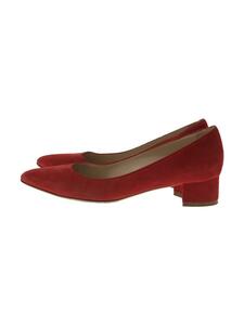 MANOLO BLAHNIK◆フラットパンプス/36.5/RED/スウェード