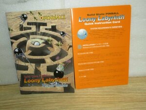 ピンボールゲーム■日本語版解説書　ルーニーラビリンス　Loony Labyrinth　1995年　