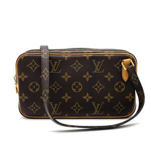 1円 LOUIS VUITTON ルイヴィトン モノグラム ポシェット マルリーバンドリエール ショルダーバッグ クロスボディ M51828