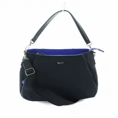 アニエスベー agnes b. 2way ミニ ショルダーバッグ ハンドバッグ ナイロン カラーコンビ 黒 ブラック N818VN01820 ■GY12 /MQ